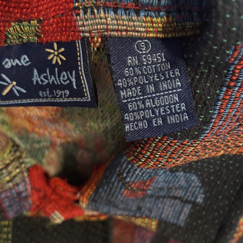 Jane Ashley Multicolor Leaves Patchwork Jacket, S… - image 3